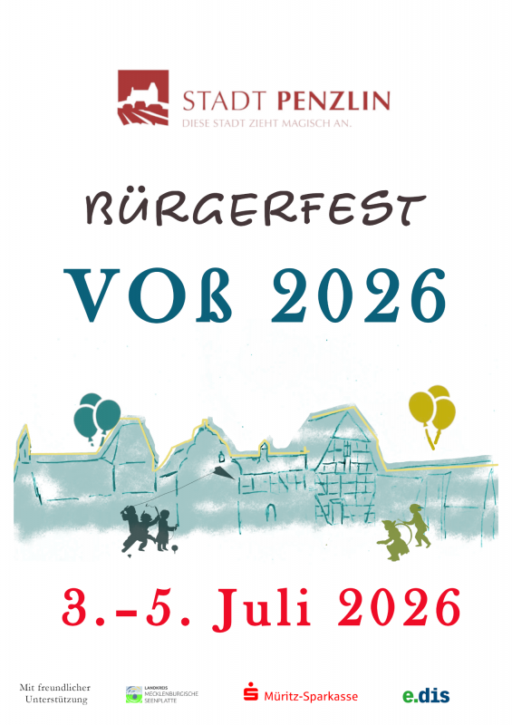 Flyer Vorderseite // © Stadt Penzlin Flyer Vorderseite // © Stadt Penzlin