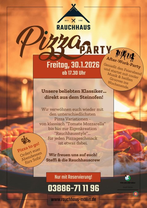 Pizza Party im Rauchhaus, &copy; Rauchhaus M&ouml;llin