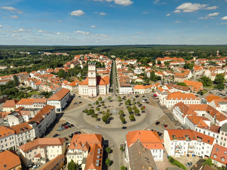 Blick auf die barocke Stadtanlage, &copy; Stadt Neustrelitz/Sebastian Haerter
