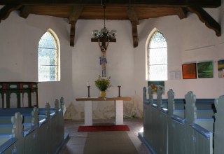 Blick in den Innenraum der Kapelle // &copy; Sabrina Wittkopf-Schade