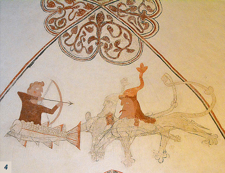Kirche Groß Gievitz, Wandmalerei, 13. Jrh. // © Förderverein Kirche Groß Gievitz, Wandmalerei, 13. Jrh. // © Förderverein