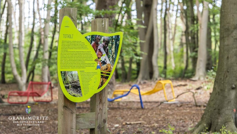 Infotafel im Kurwald Graal-M&uuml;ritz, &copy; Andr&eacute; Pristaff, Tourismus- und Kur GmbH Graal-M&uuml;ritz