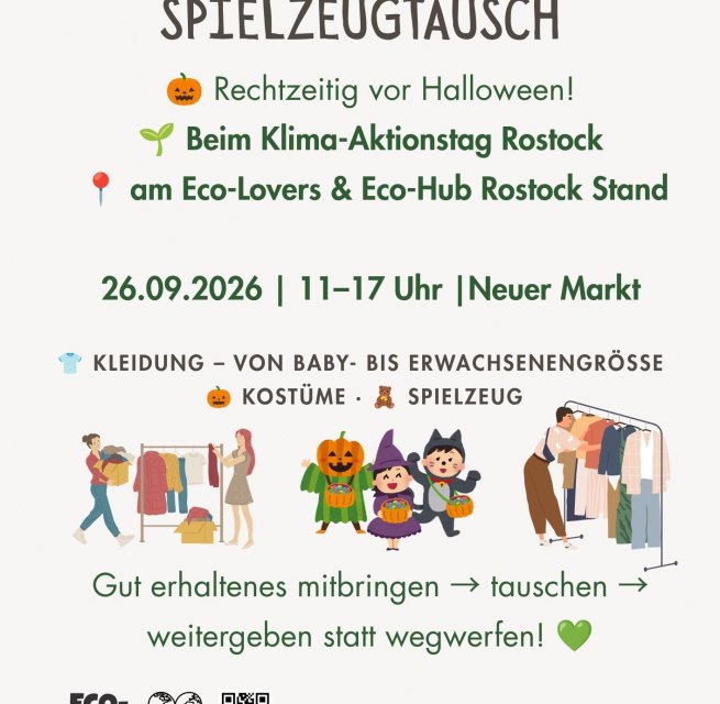 Kleider-, Spielzeug- & Halloween-Kost&uuml;mtausch beim Klima-Aktionstag Rostock // &copy; Eco-Hub Rostock