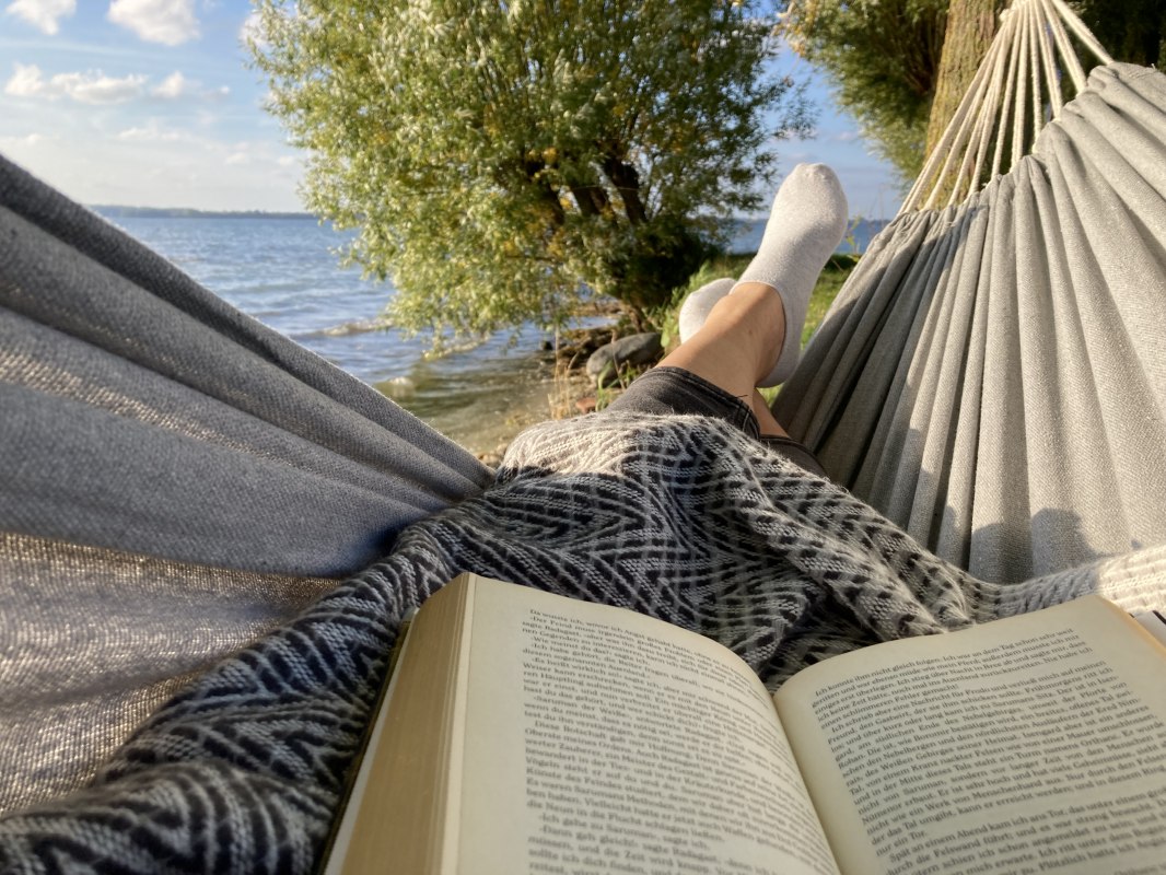 Gelukkig is hij die de hangmat heeft ingepakt... // &copy; Janine Kissel