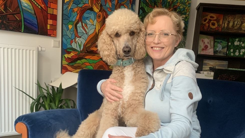 mit Pudel Teddy, &copy; Simone Busack