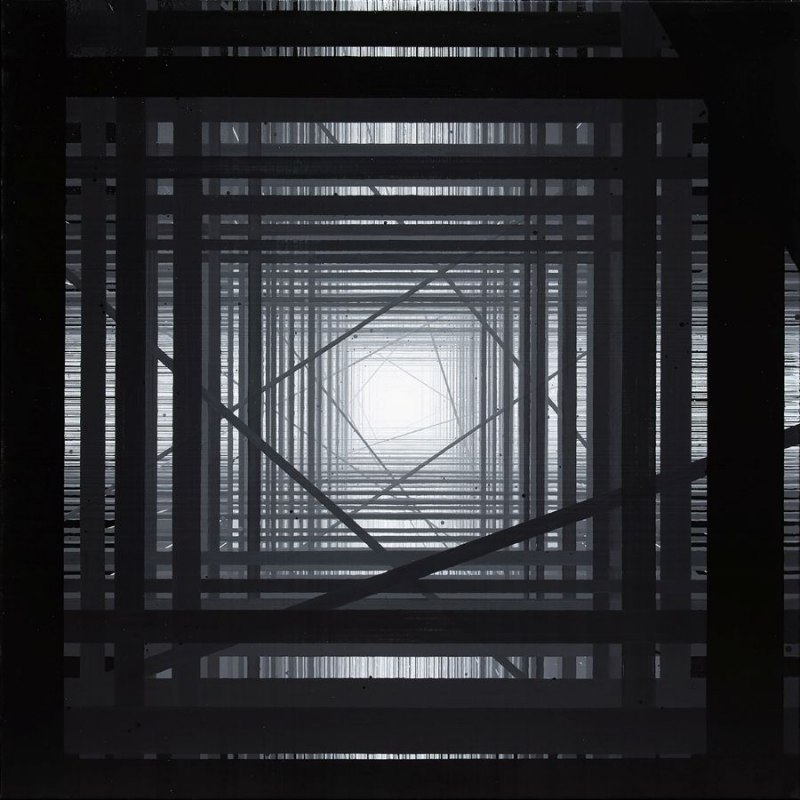 &bdquo;Optimist.03&ldquo;, Acryl auf Leinen, 140 cm x 140 cm, 2023 // &copy; Ole Gr&ouml;nwoldt