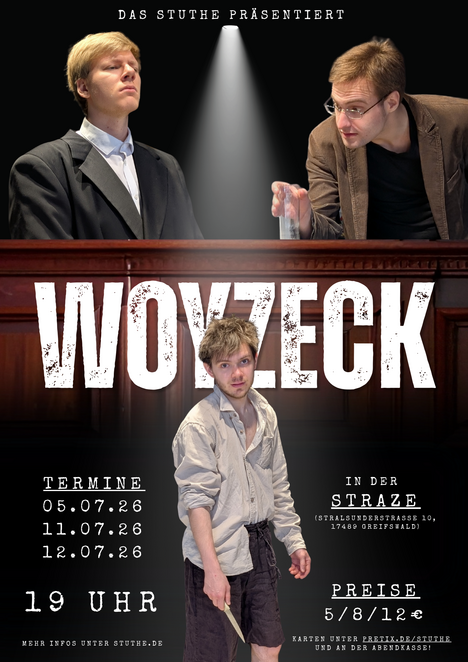 Der Hauptmann und der Doktor schauen auf Woyzeck herab. // &copy; Eric Recknagel