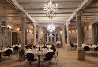 ...von innen jetzt ein Saal zum Feiern. // &copy; Gudrun Pru&szlig; 2024