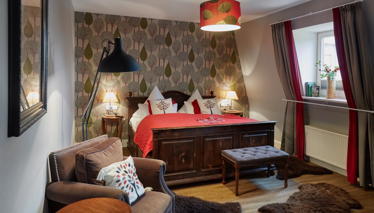 Familiekamer "Forester" op Kasteel Kaarz, © Schloss Kaarz / Thomas Mandt Familiekamer "Forester" op Kasteel Kaarz, © Schloss Kaarz / Thomas Mandt