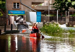 Fisch-Kanu-Pass in der Wasserstadt Fürstenberg/Havel // © REGiO Nord mbH Fisch-Kanu-Pass in der Wasserstadt Fürstenberg/Havel // © REGiO Nord mbH