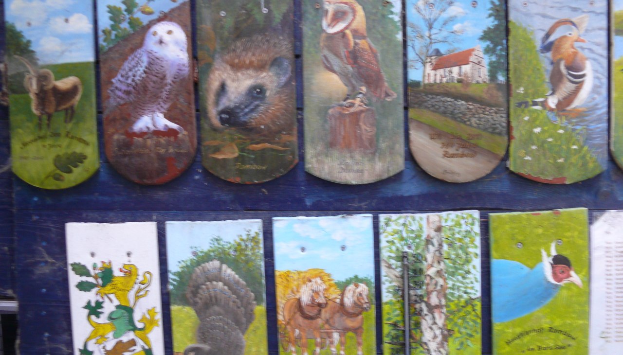 Olieverfschilderij op beverstaart, © Peter Ramsch Olieverfschilderij op beverstaart, © Peter Ramsch