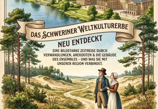 Weltkulturerbe Schwerin mit Blick auf die Griese Gegend // © KI Weltkulturerbe Schwerin mit Blick auf die Griese Gegend // © KI