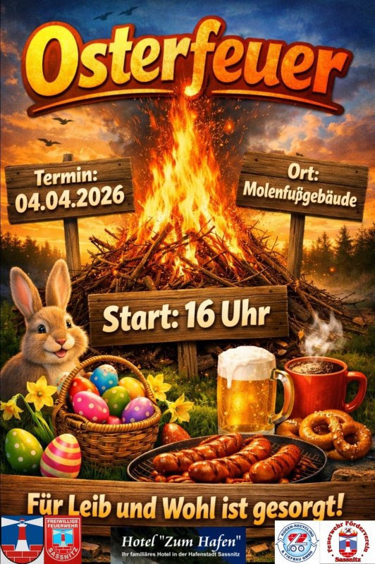 Osterfeuer, &copy; Stadt Sassnitz