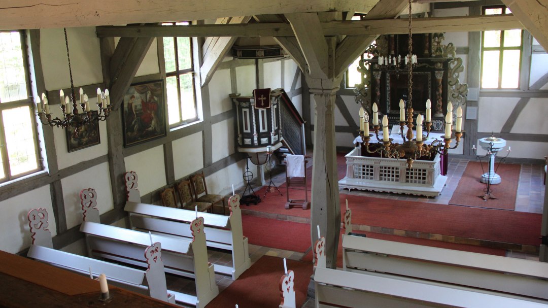 Innenansicht - Kirche Dammwolde, © Silke Voss Innenansicht - Kirche Dammwolde, © Silke Voss