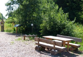 Direkt am Eingang des Walderlebnispfads befindet sich eine Picknickstation // &copy; Ummanz-Information/Bordych