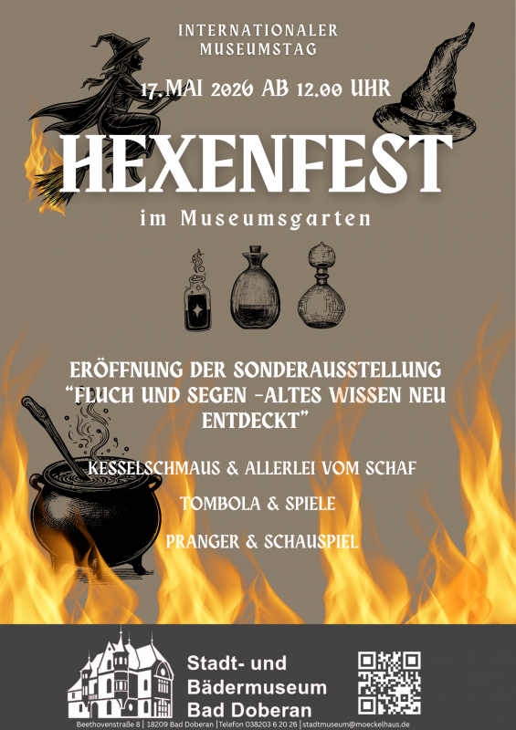 Er&ouml;ffnung der Sonderausstellung "Fluch und Segen - Altes Wissen neu entdeckt" mit einem Spektakel im Museumshof. // &copy; Stadt- und B&auml;dermuseum Bad Doberan