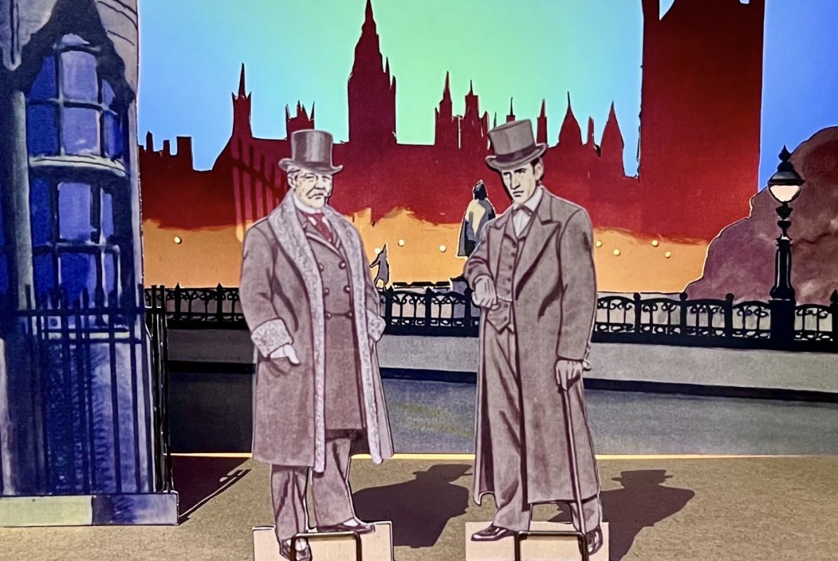 Sherlock Holmes en dr. Watson // &copy; Papiertheater Heringsdorf