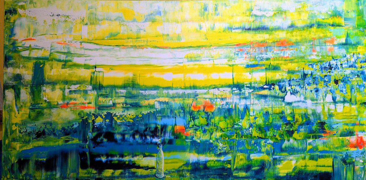 Grote stad fluistert, 120 x 60 x 4 // © Boss, Grit Grote stad fluistert, 120 x 60 x 4 // © Boss, Grit