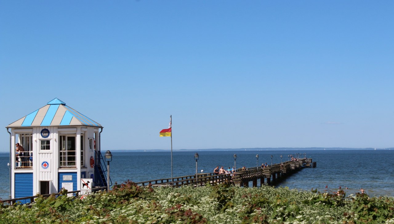 Het herkenningspunt van de kustplaats Lubmin - de pier, © TVV-Wiegert Het herkenningspunt van de kustplaats Lubmin - de pier, © TVV-Wiegert
