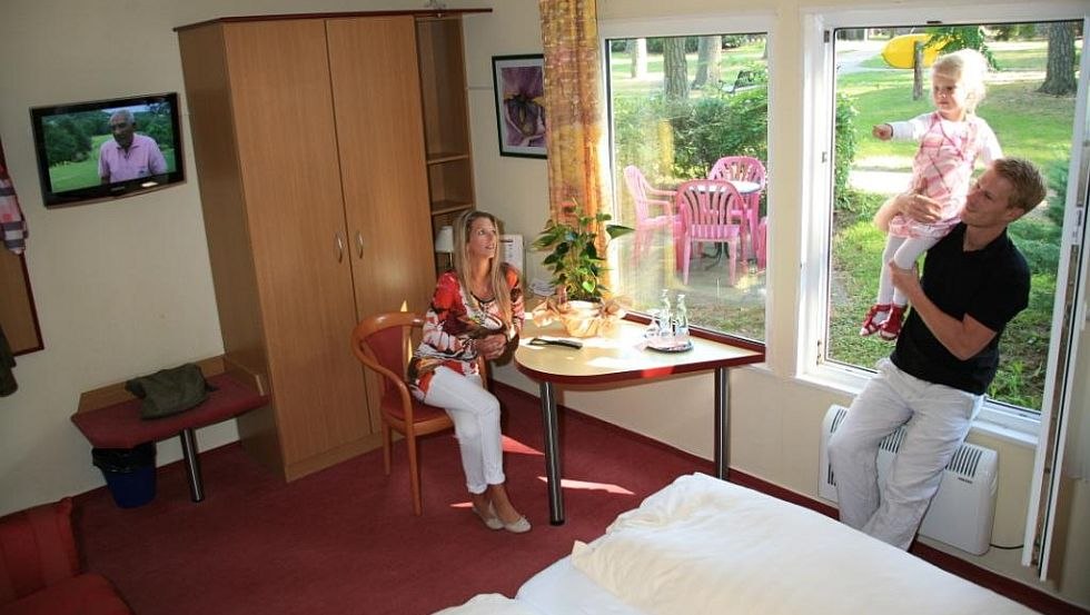 Unser gemütliches Hotelzimmer im Pavillonhaus // © Ferienpark Retgendorf Unser gemütliches Hotelzimmer im Pavillonhaus // © Ferienpark Retgendorf