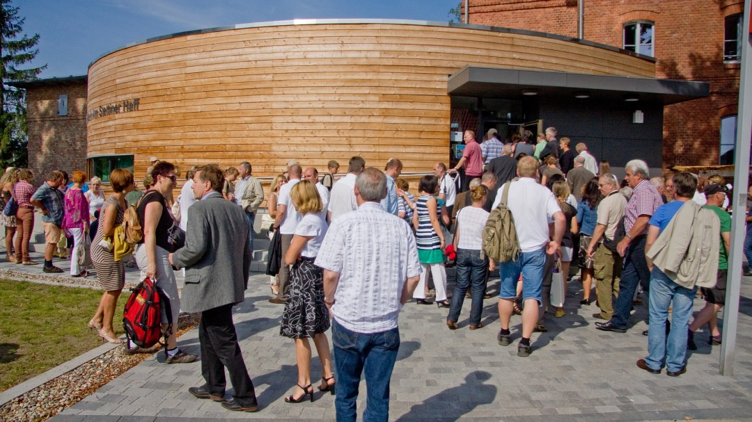 Das Besucherinformationszentrum am Bahnhof in Eggesin, © U. Steinhäuser