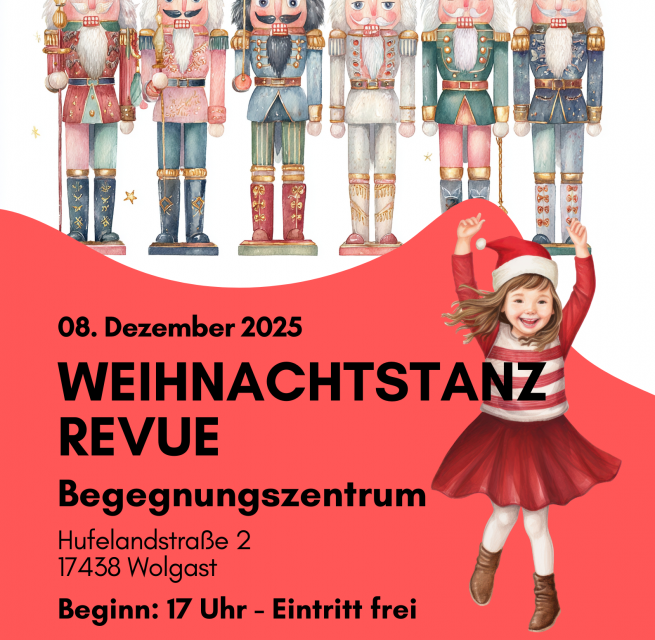 Große Weihnachtstanzrevue der Kreismusikschule Wolgast-Anklam Ein Nachmittag voller Musik, Tanz und Weihnachtszauber!, © KMS Wolgast-Anklam Große Weihnachtstanzrevue der Kreismusikschule Wolgast-Anklam Ein Nachmittag voller Musik, Tanz und Weihnachtszauber!, © KMS Wolgast-Anklam