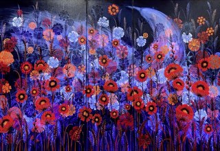 Olha Cheremushkina: Erinnerung an blühendes Land. Malerei, Acryl auf Leinwand // © Olha Cheremushkina Olha Cheremushkina: Erinnerung an blühendes Land. Malerei, Acryl auf Leinwand // © Olha Cheremushkina