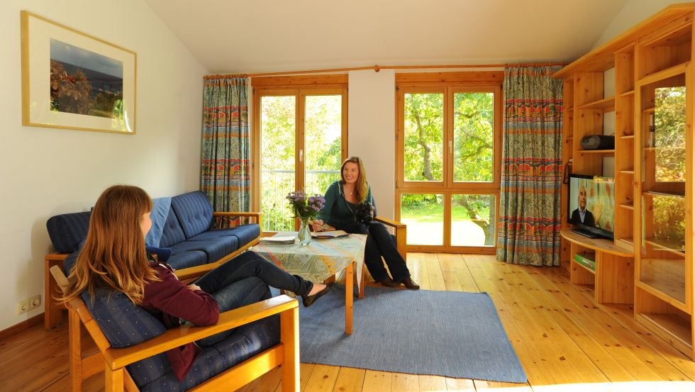 Wohnzimmeransicht der "Blauen FeWo", © Palm's kinderfreundliches Ferienhaus Wohnzimmeransicht der "Blauen FeWo", © Palm's kinderfreundliches Ferienhaus