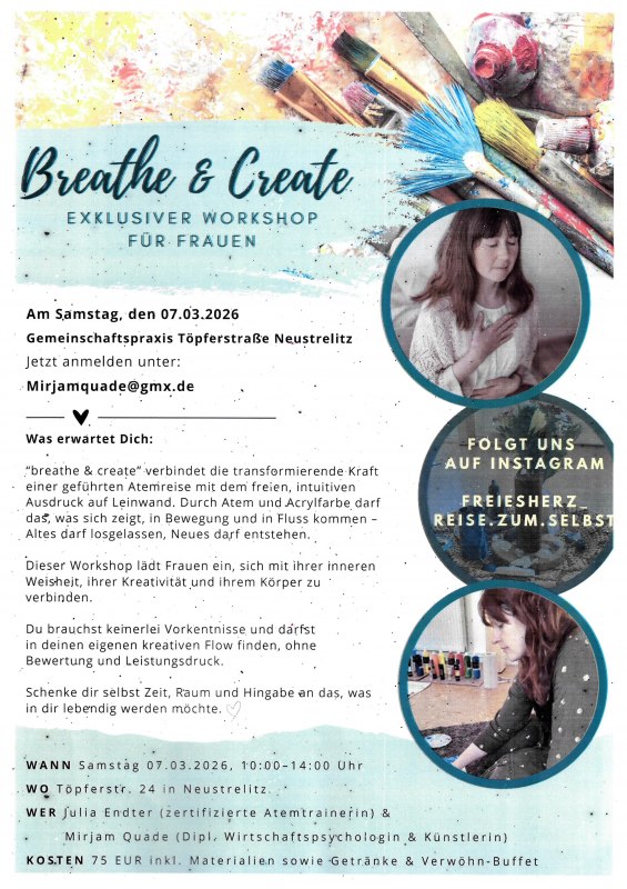 Breathe & Create, © Miriam Quade & Julia Endter Breathe & Create, © Miriam Quade & Julia Endter