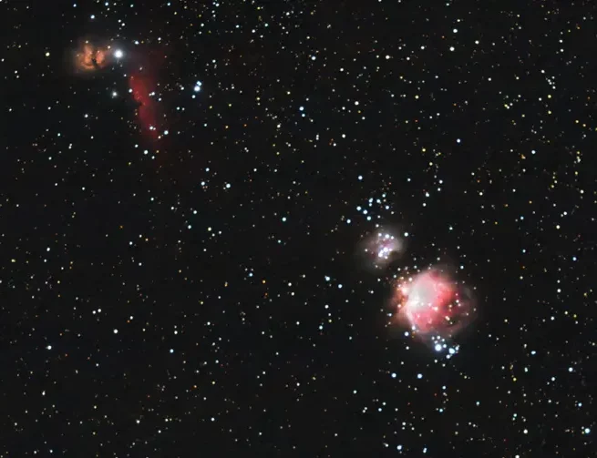 Orion-Nebel (M42), nur mit Stativ aufgenommen. Foto: Thomas Storch, &copy; Thomas Storch