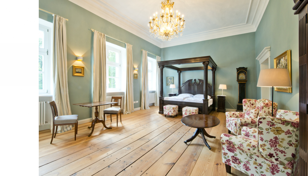 Himmelbett im Schloss Retzow, © DOMUSImages Himmelbett im Schloss Retzow, © DOMUSImages