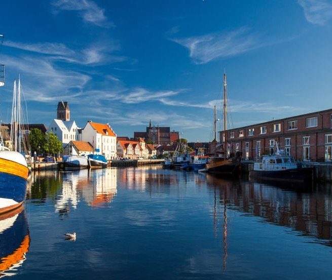 Een hoogtepunt van de Hanzestad - de oude haven van Wismar // &copy; TZ Wismar, Alexander Rudolph
