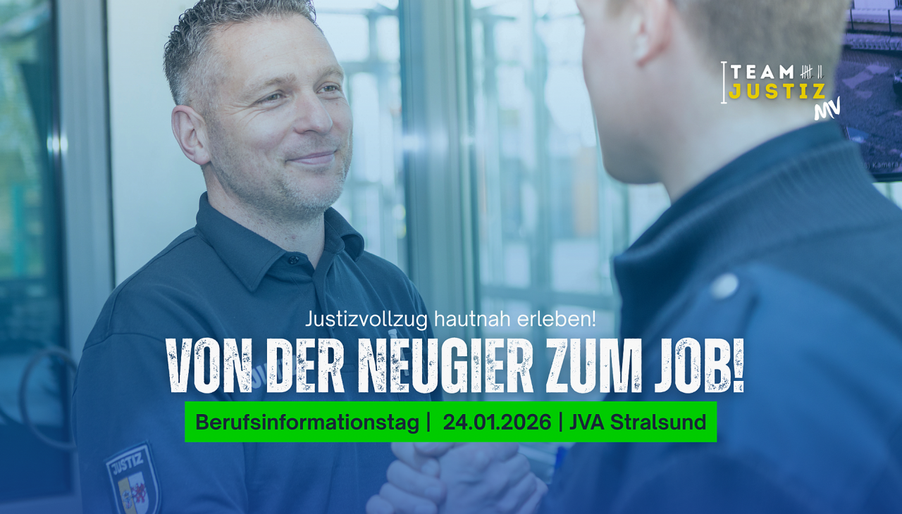 Von der Neugier zum Job - Berufsinfotag in der JVA Stralsund am 24.01.2026, © JVA Stralsund