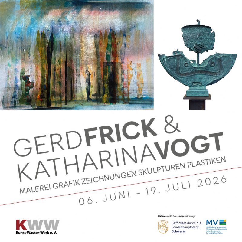 Flyer zur Ausstellung Katharina Vogt, Gerd Frick // &copy; Christian Schmitke, Kunst-Wasser-Werk