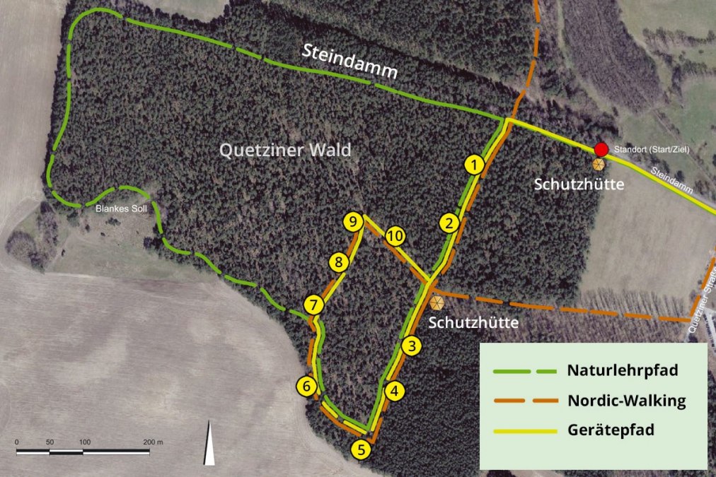 Lageplan Heilwald Quetziner Tannen, &copy; M&uuml;ritz Werbung R&ouml;bel