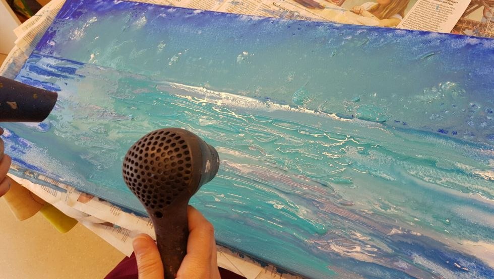 Workshop Acrylmalerei Spachtel-und Verlaufstechnik, © Birgit Schön-Schneider