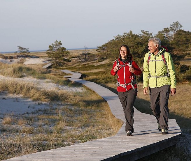 Lohnender Holzweg: Auf dem Dar&szlig; f&uuml;hren viele Wege direkt ans Meer // &copy; TVFDZ/outdoor-visions.com