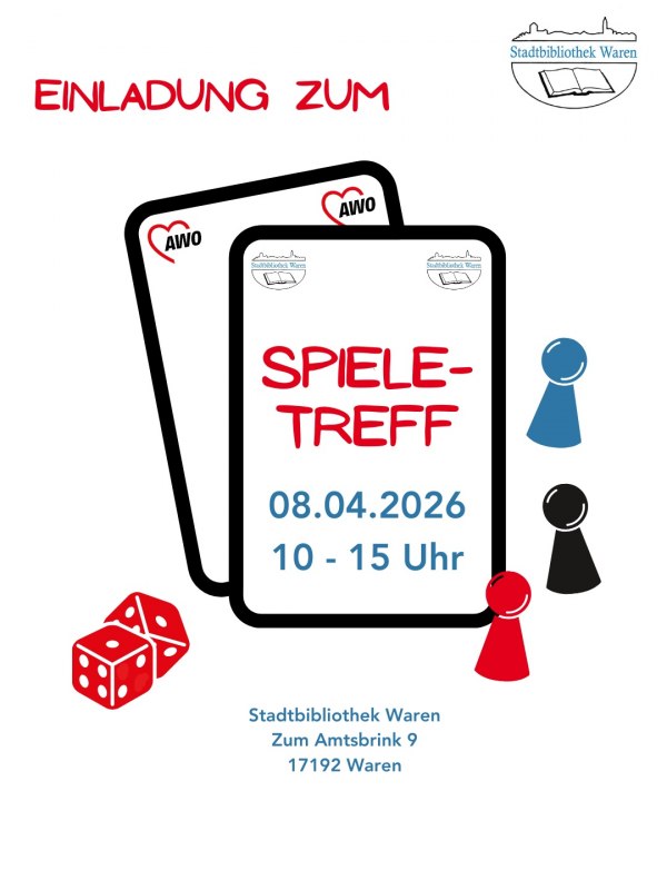 Herzliche Einladung zum offenen Spieletreff // &copy; AWO Kreisverband M&uuml;ritz e. V. (Verwendung genehmigt)