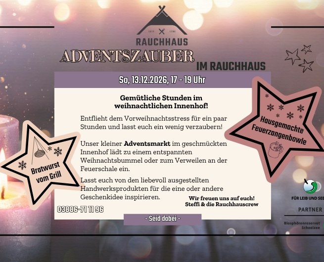 Adventszauber im Rauchhaus Möllin // © Rauchhaus Möllin Adventszauber im Rauchhaus Möllin // © Rauchhaus Möllin
