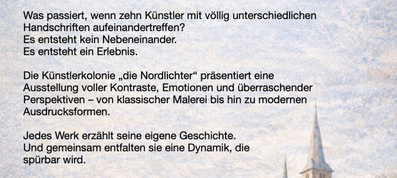 Plakat // &copy; K&uuml;nstlerkolonie - die Nordlichter