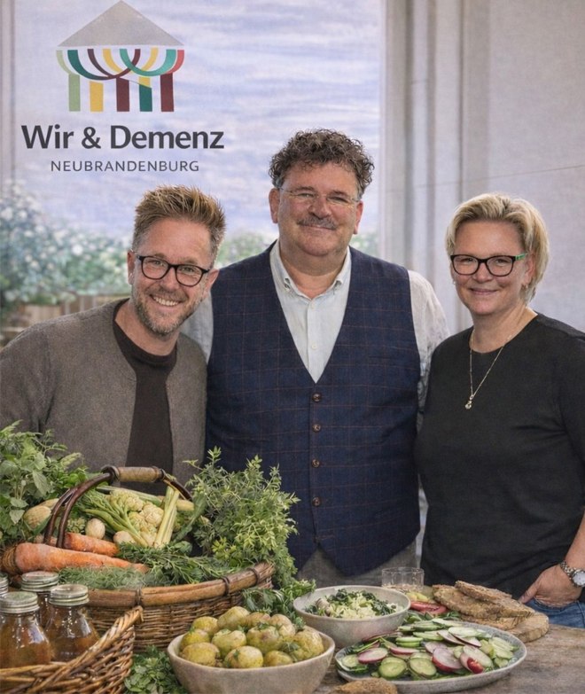 Herr Jens Moreika, Herr Uwe Hildebrandt und Frau Manja Eckert (v.l.n.r.) // &copy; Netzwerk Wir & Demenz Neubrandenburg