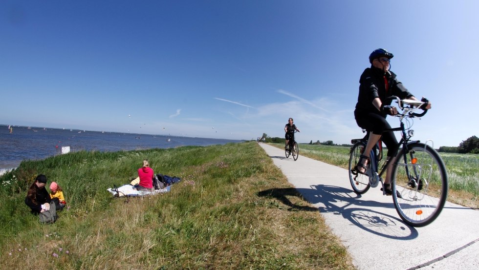 Beim Radfahren genießen Sie fantastische Ausblicke auf den Nationalpark Vorpommersche Boddenlandschaft // © MV-T/Raff Beim Radfahren genießen Sie fantastische Ausblicke auf den Nationalpark Vorpommersche Boddenlandschaft // © MV-T/Raff