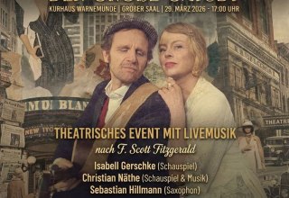 Musikalische Lesung "Der grosse Gatsby" mit Isabell Gerschke, Christian N&auml;the & Sebastian Hillmann // &copy; Theaterschiff Potsdam