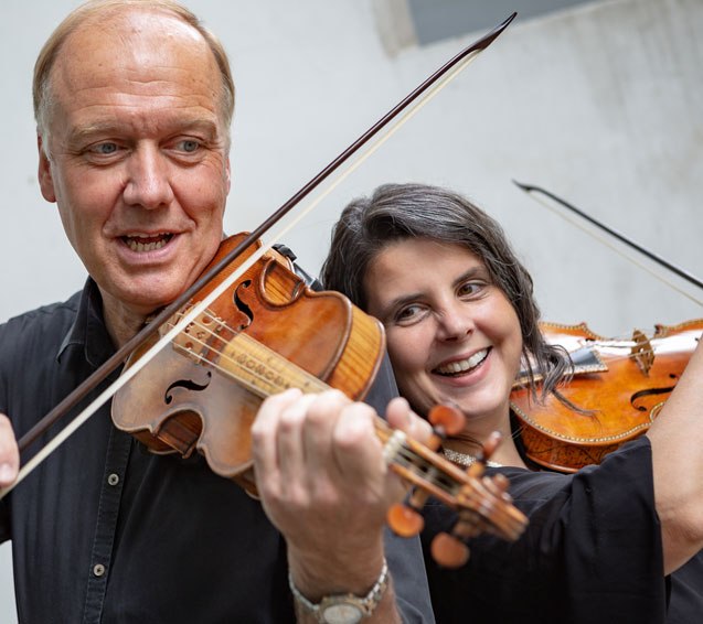 Wolfgang und Elke Fabri, Barockviolinen // &copy; Elke Fabri