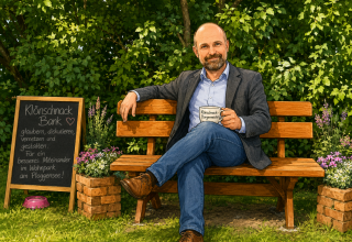 Bürgermeister auf der Klönbank // © QM Bürgermeister auf der Klönbank // © QM