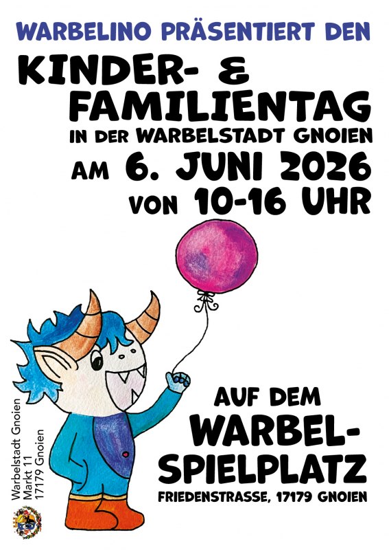 Der 3. Kinder- und Familientag in der Warbelstadt Gnoien auf dem Warbel-Spielplatz // © Warbelstadt Gnoien Der 3. Kinder- und Familientag in der Warbelstadt Gnoien auf dem Warbel-Spielplatz // © Warbelstadt Gnoien