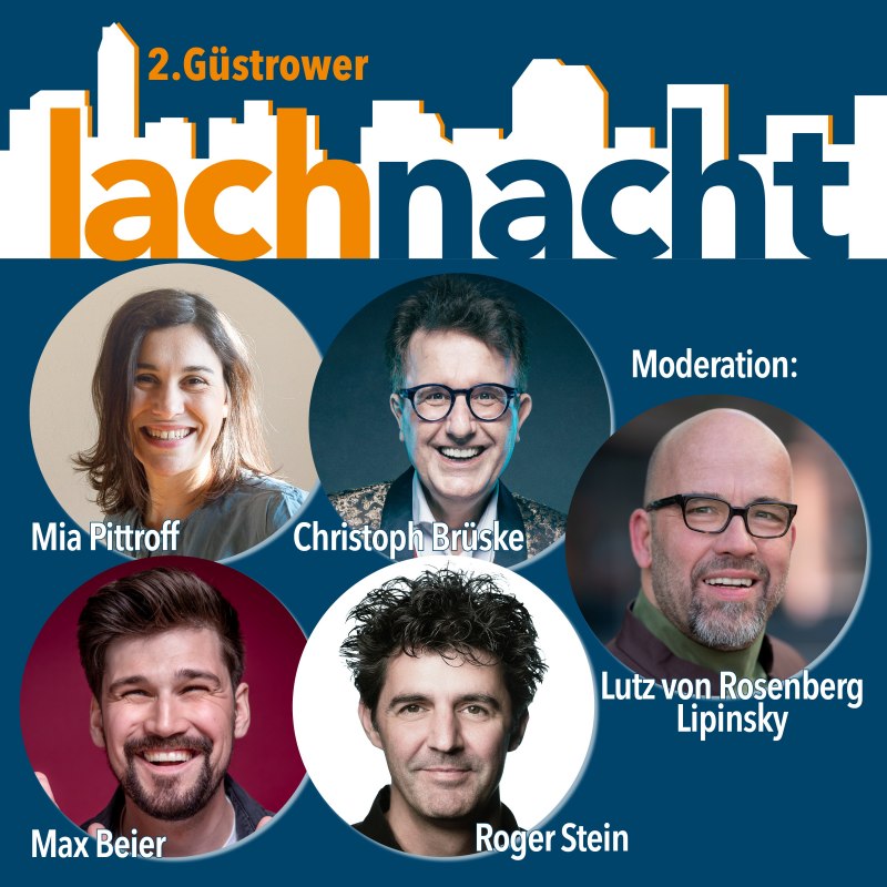 Plakatmotiv "2. G&uuml;strower Lachnacht", &copy; Grenzfrequenz