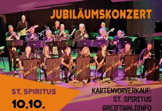 Plakat_10.10.2026_um 19:00_Uhr_Konzert_der_Big_Band_Groovties_im_St._Spiritus // &copy; Big Band Groovties
