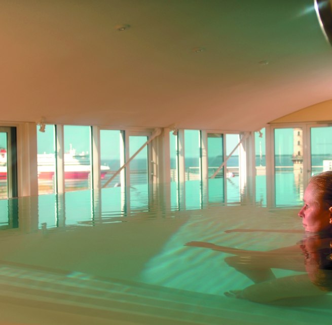 Blick aus dem Schwimmbad // © Hotel Hübner GmbH Blick aus dem Schwimmbad // © Hotel Hübner GmbH