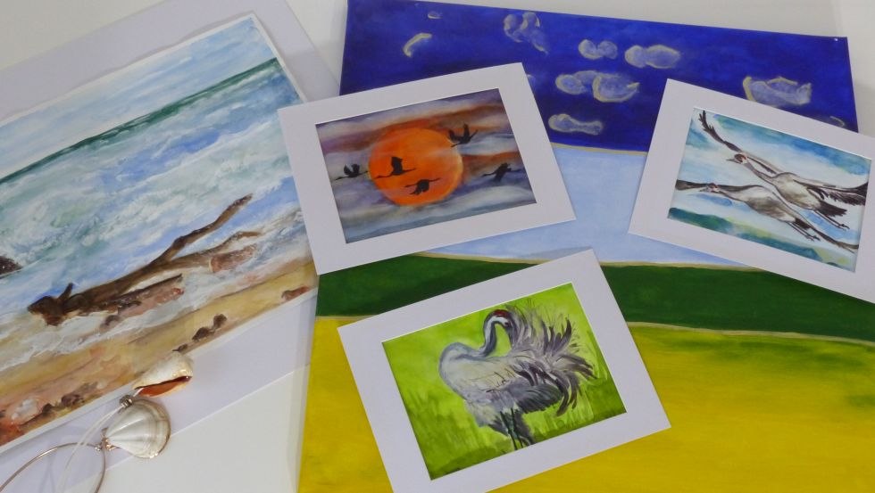 Aquarel, acryl en olieverf // &copy; Andrea Budde, Rugensee